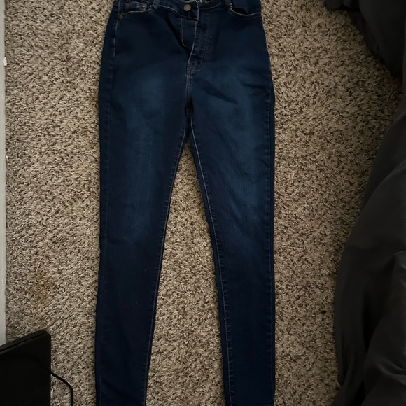 Fashion Nova Dark Blue Skinny Jeans - Picture 1 of 1
